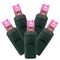 34Ft. 100 Pink LED Wide Angle Lights 4in Spacing Christmas Set
